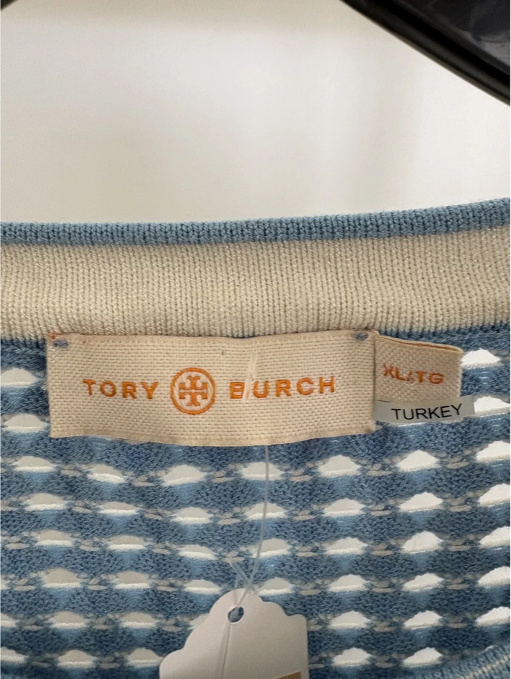 Tory Burch Blue Net Knit Sweater
